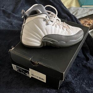 Jordan Gray and White Sneakers